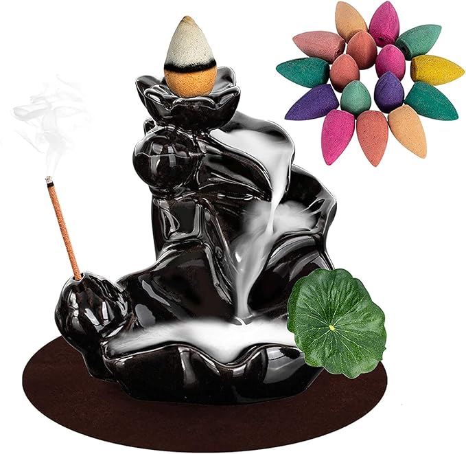 DK177 Waterfall Incense Holder Backflow Cone